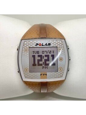 Polar FT4 Digital Watch Heart Rate Monitor digital 38mm Brown band running